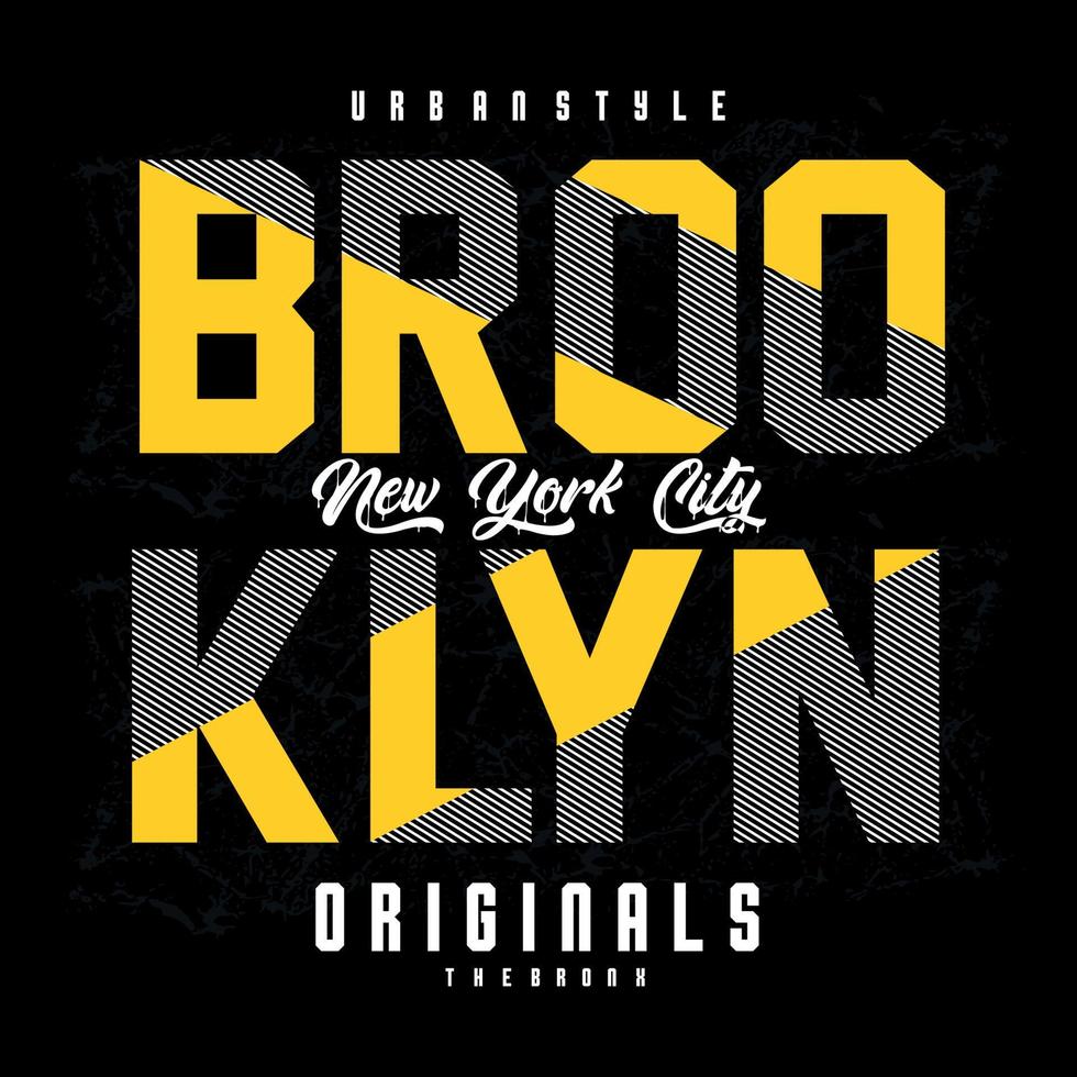 Brooklyn typography design t-shirt print vector illustration