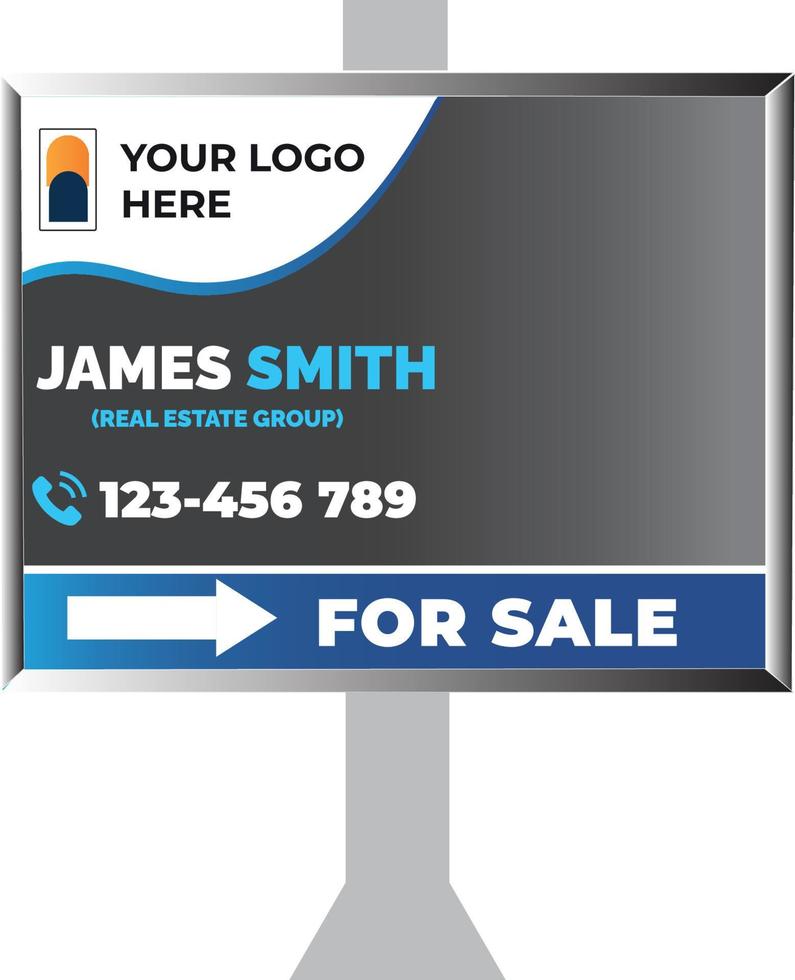 yard sign banner template vector