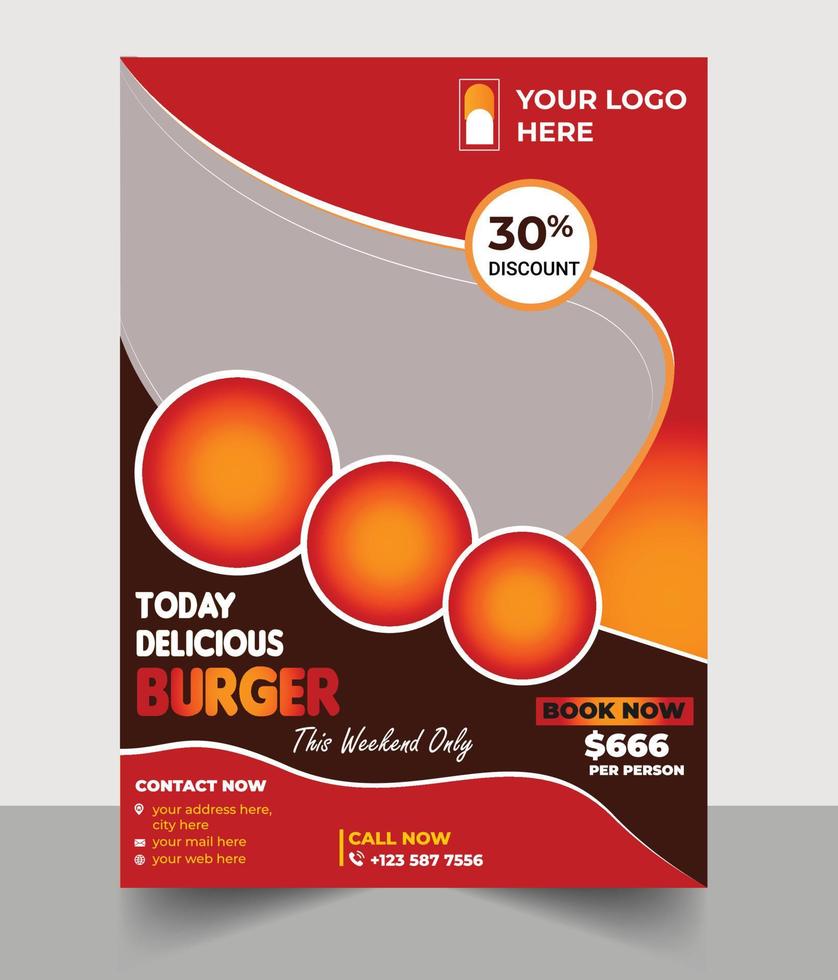 Food flyer template vector