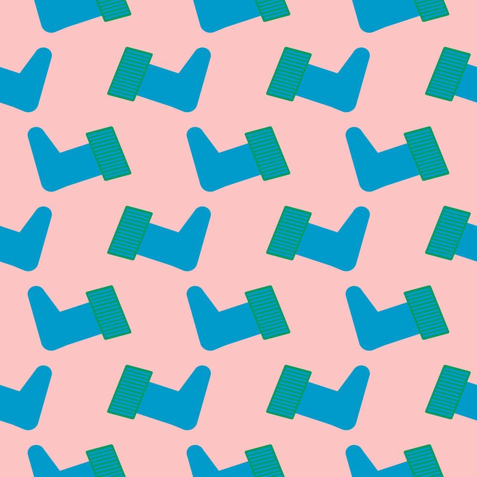 Blue socks,seamless pattern on pink background. vector