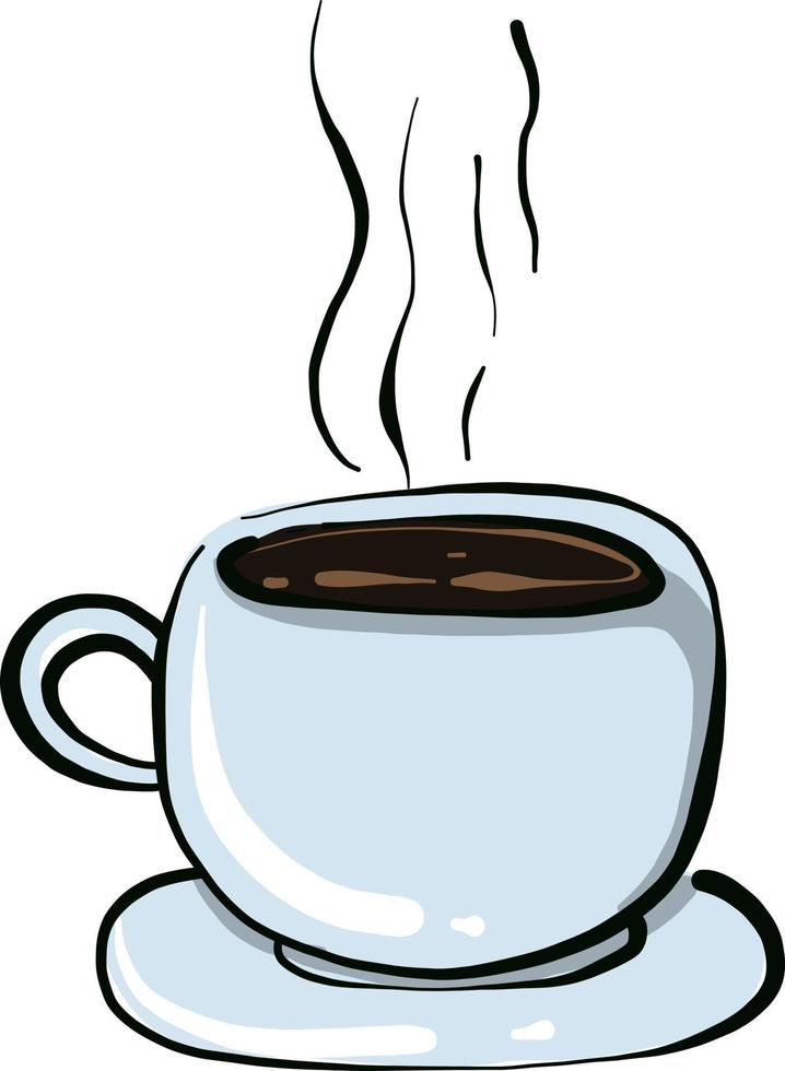 Hot cup of coffee,illustration,vector on white background vector