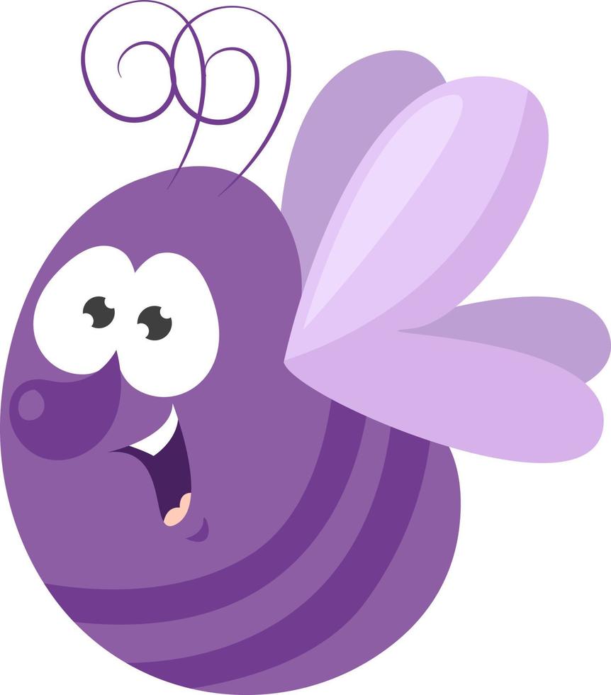 Purple fly ,illustration,vector on white background vector