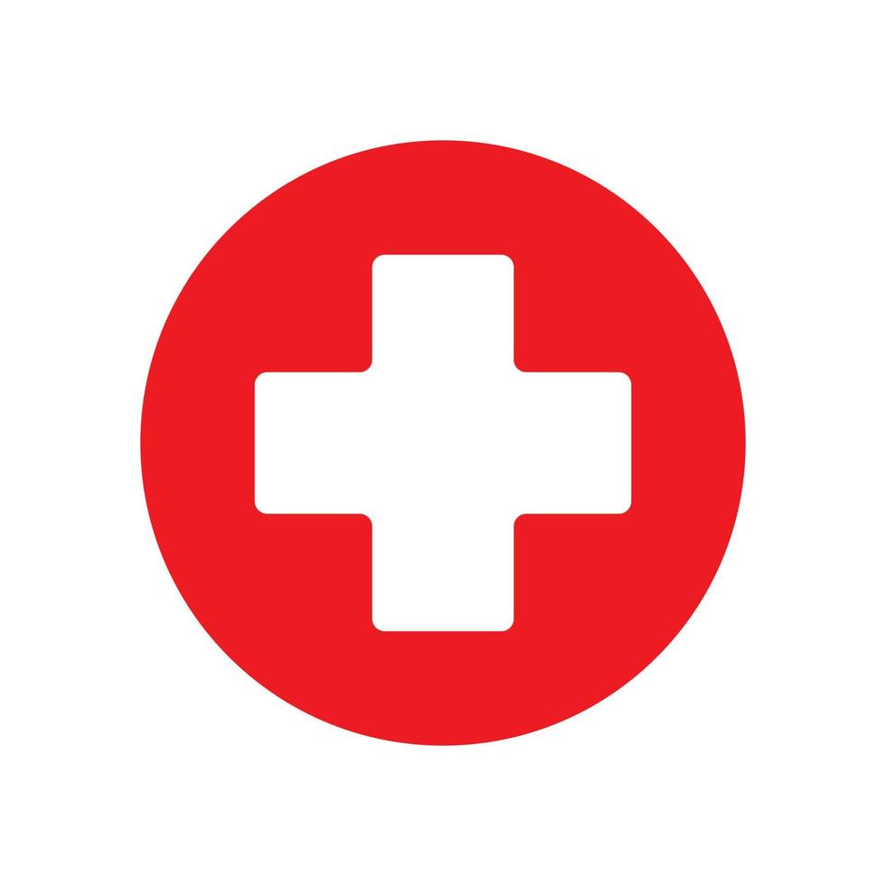 First aid medical sign flat icon for apps and website. Vector illustration isolated on white background