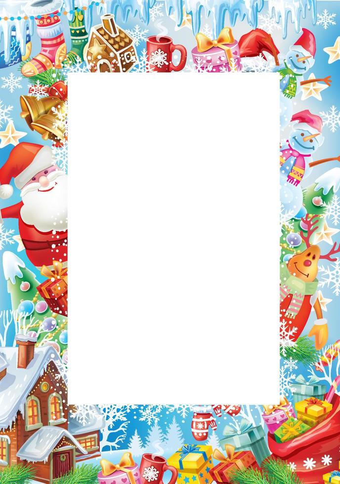 Frame for Christmas card vector