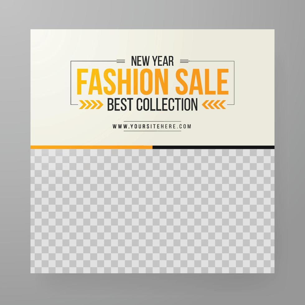 Fashion Sale Social Media Banner Design Free Template vector