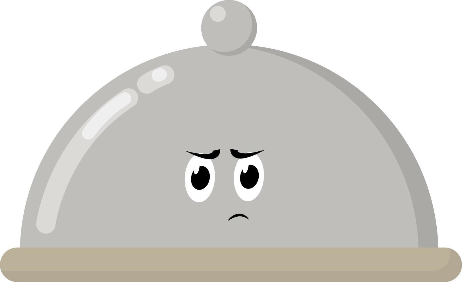 Angry cloche, illustration, vector on white background.