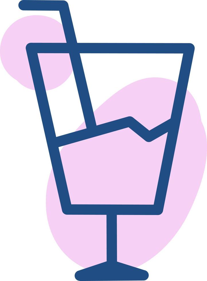 Dessert coctail, illustration, vector on a white background