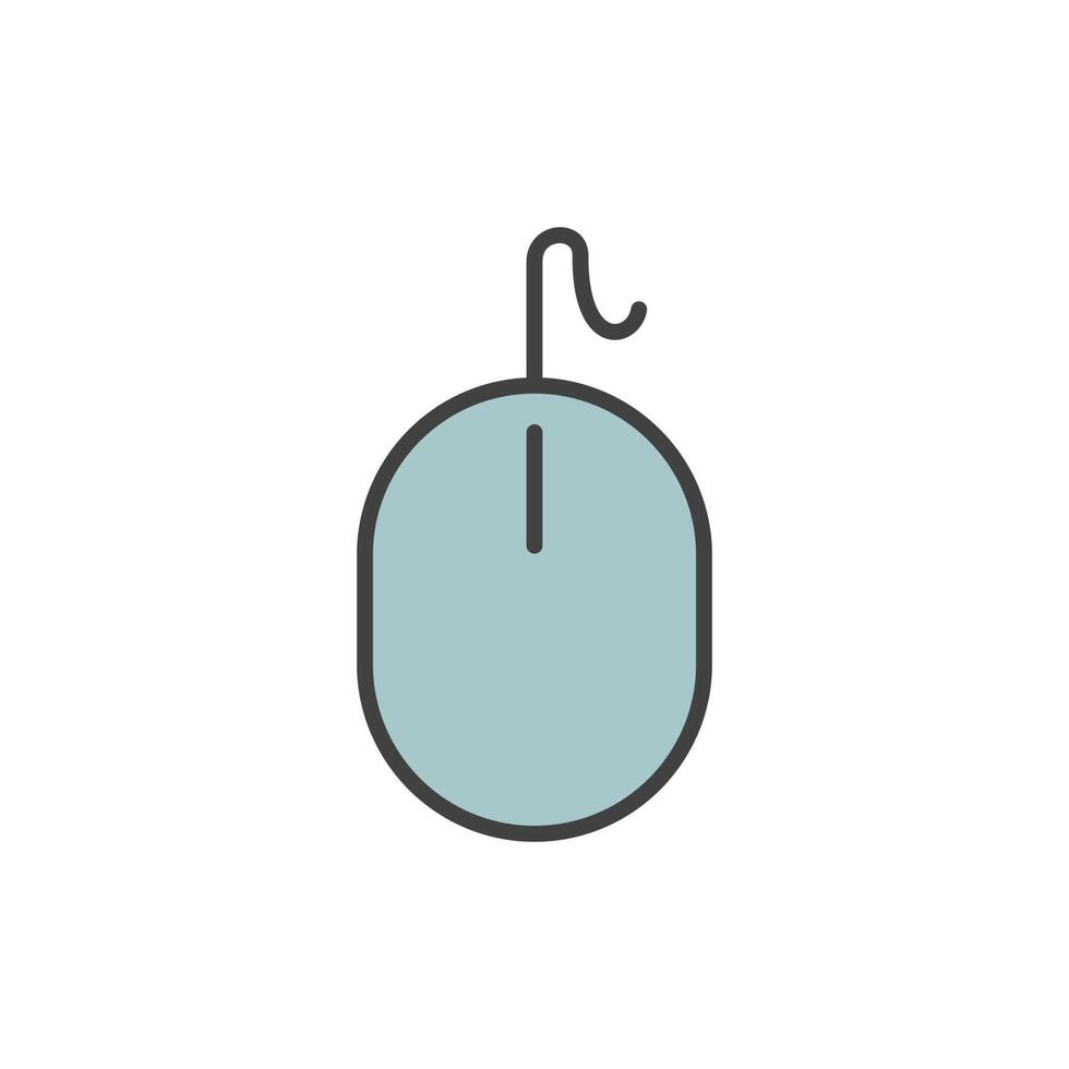 mouse icon vector with outline style