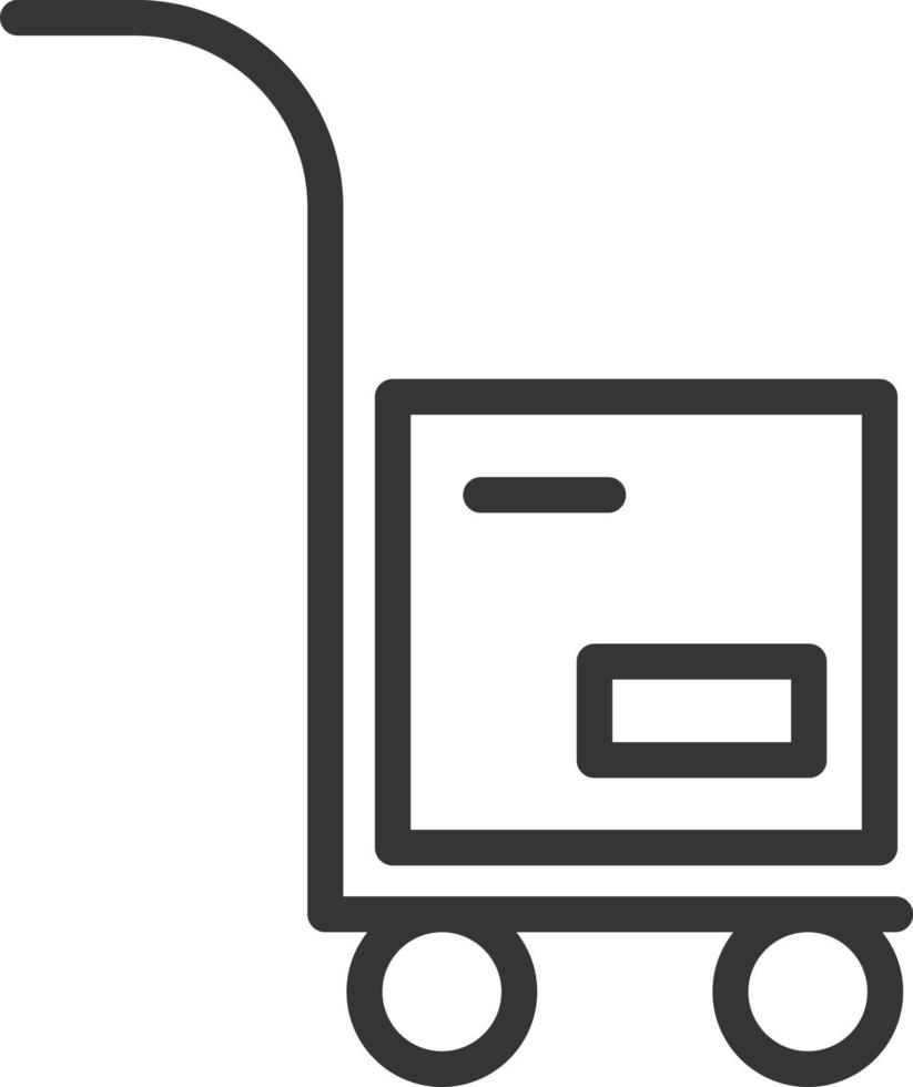 Box trolley, illustration, vector on a white background.