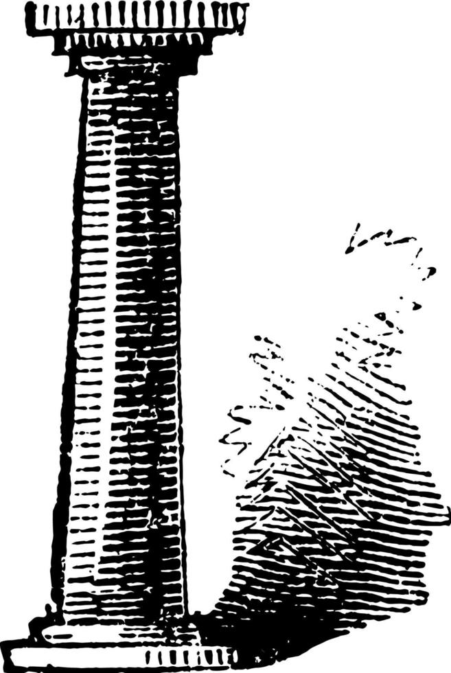 pilar, monumento, grabado antiguo. vector