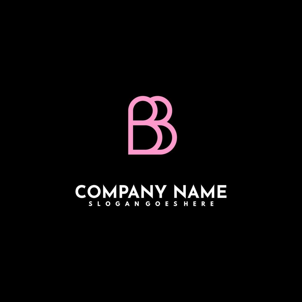 Modern initial BB logo letter simple and creative design concept vector