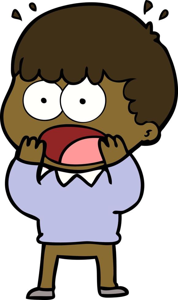 Cartoon shocked man vector