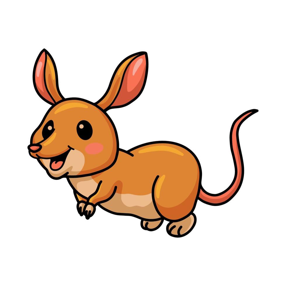 Cute little bandicoot cartoon character vector