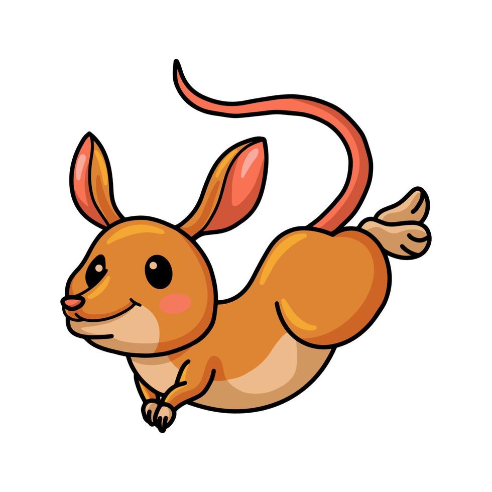 pequeño personaje de dibujos animados lindo bandicoot vector