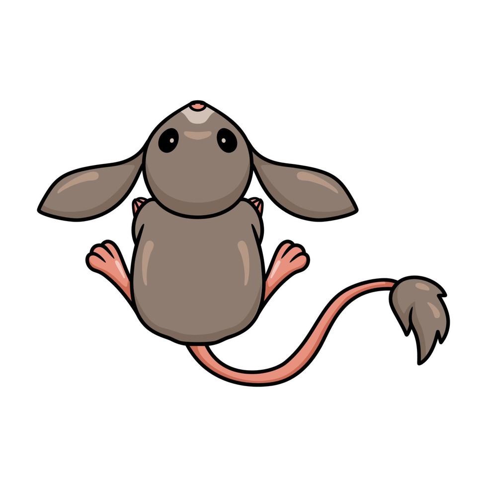 Cute little jerboa cartoon character vector