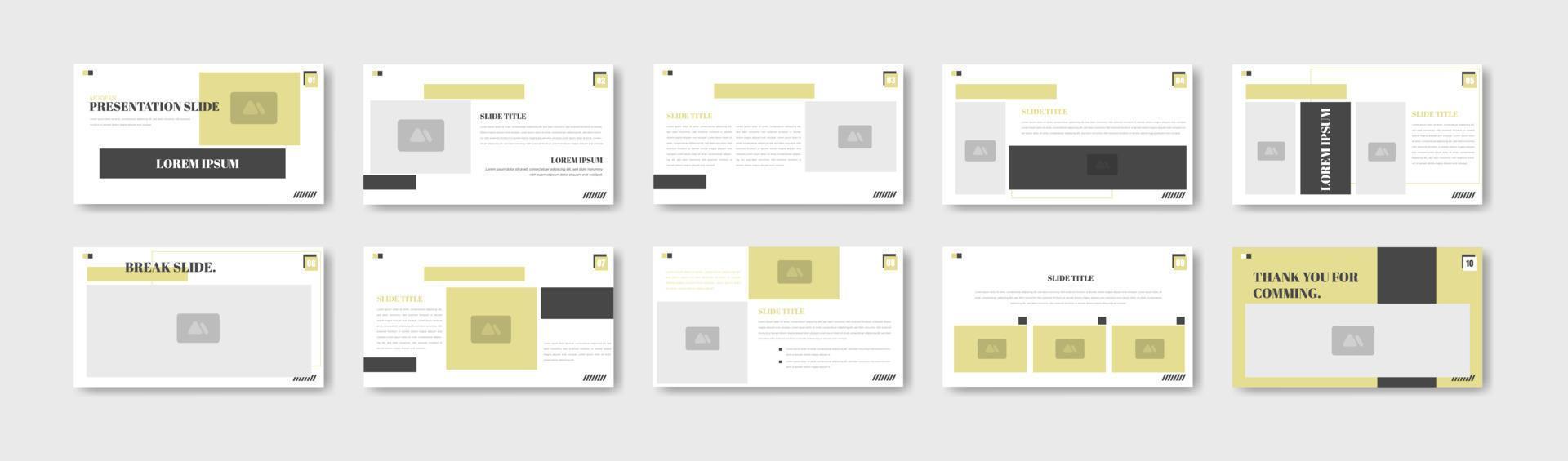 Business presentation template design. Minimalis, modern and keynote vector illustration