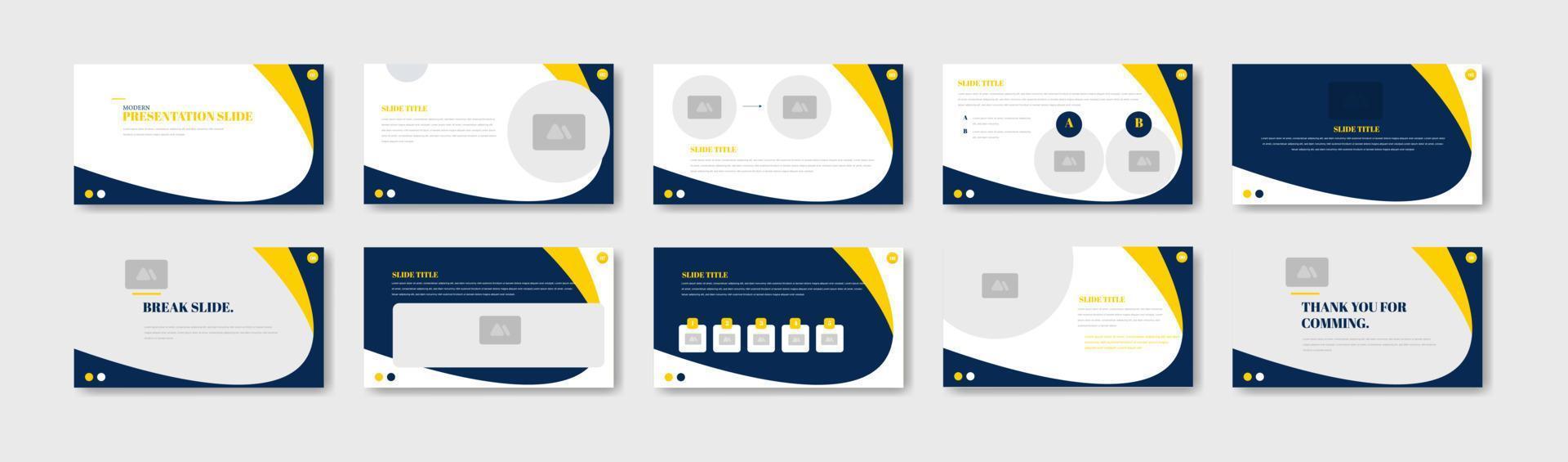 Business presentation template design. Minimalis, modern and keynote vector illustration