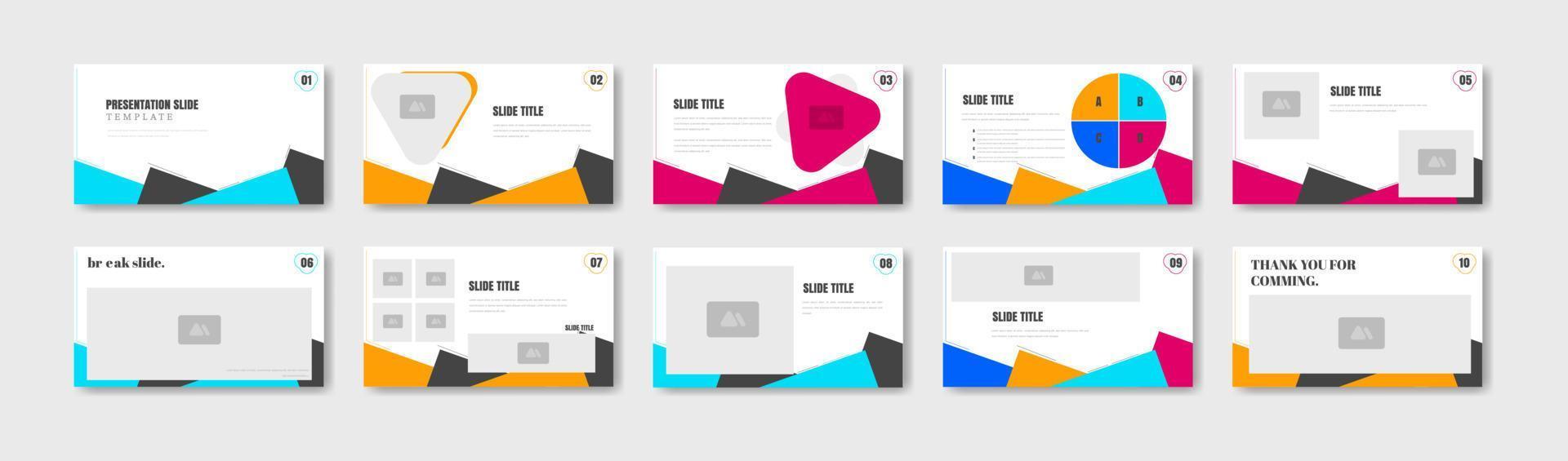 Business presentation template design. Minimalis, modern and keynote vector illustration