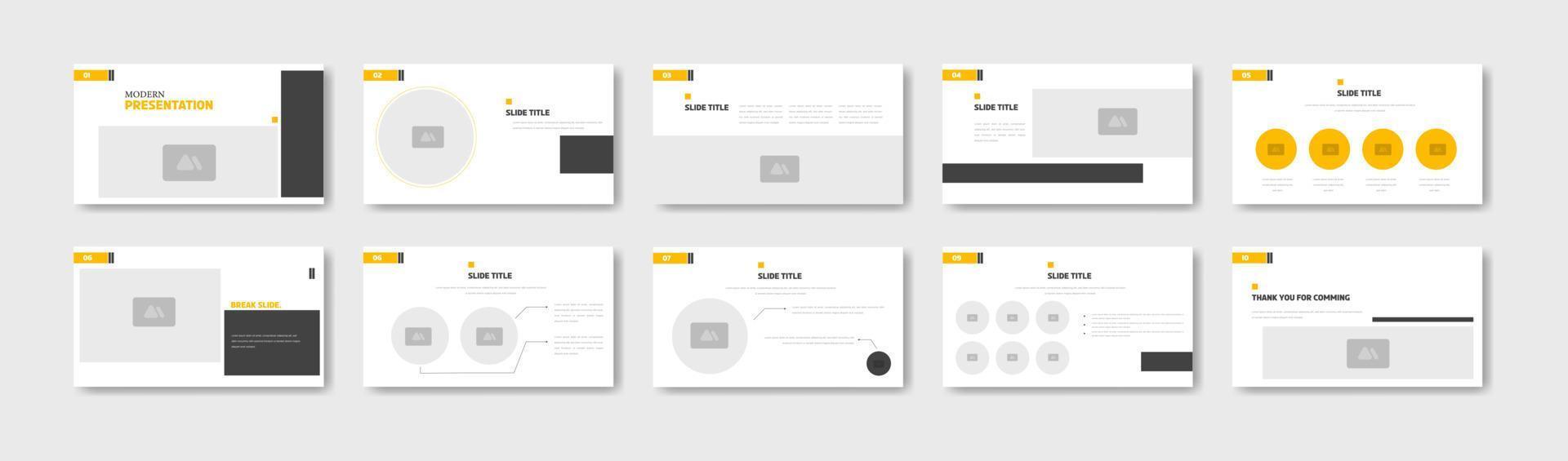 Business presentation template design. Minimalis, modern and keynote vector illustration