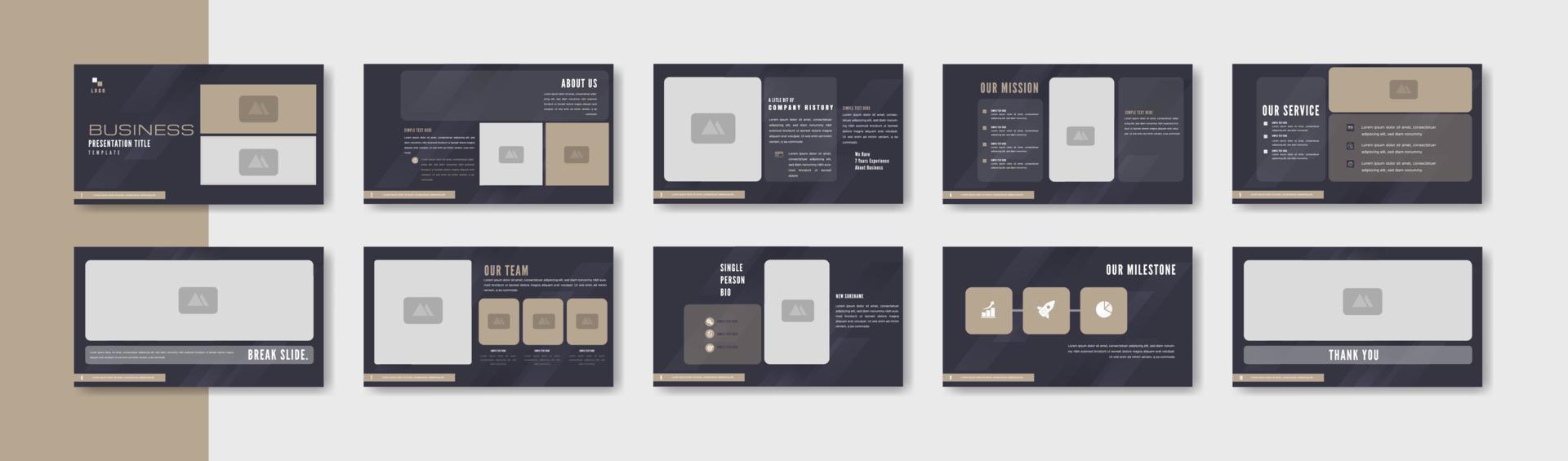 Business presentation template design. Minimalis, modern and keynote vector illustration