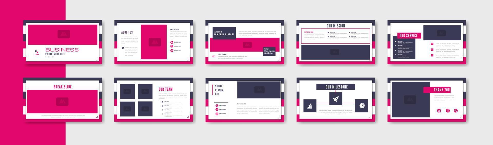 Business presentation template design. Minimalis, modern and keynote vector illustration