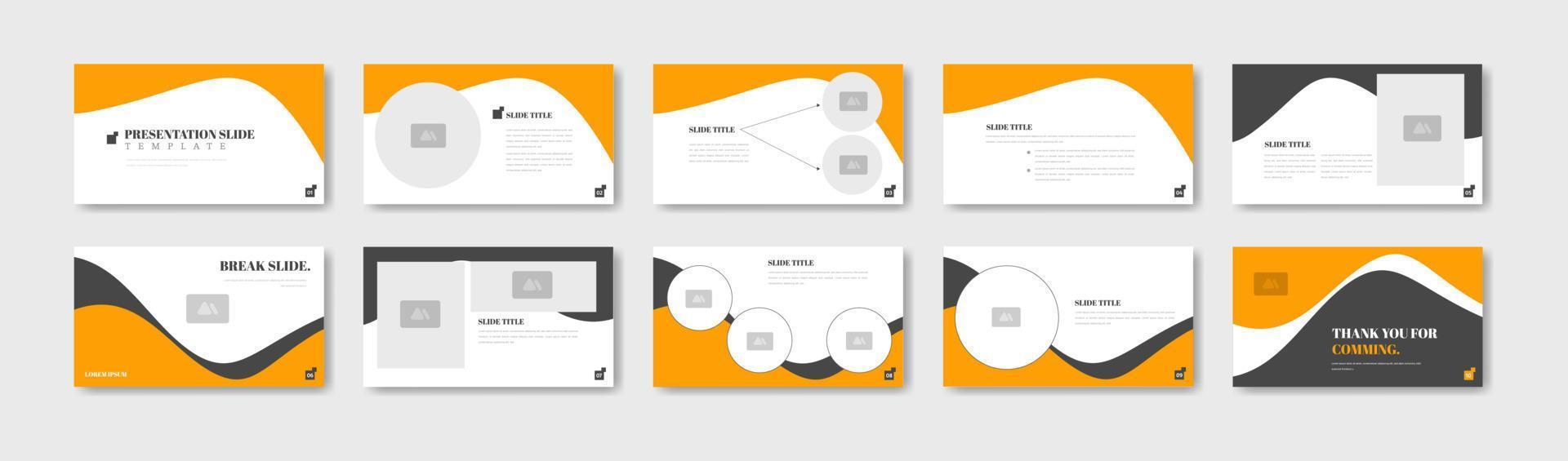 Business presentation template design. Minimalis, modern and keynote vector illustration