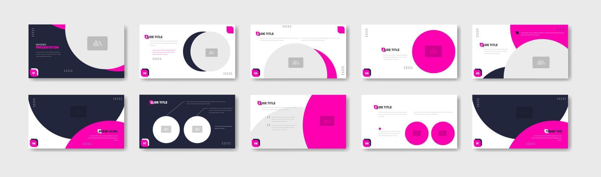 Business presentation template design. Minimalis, modern and keynote vector illustration