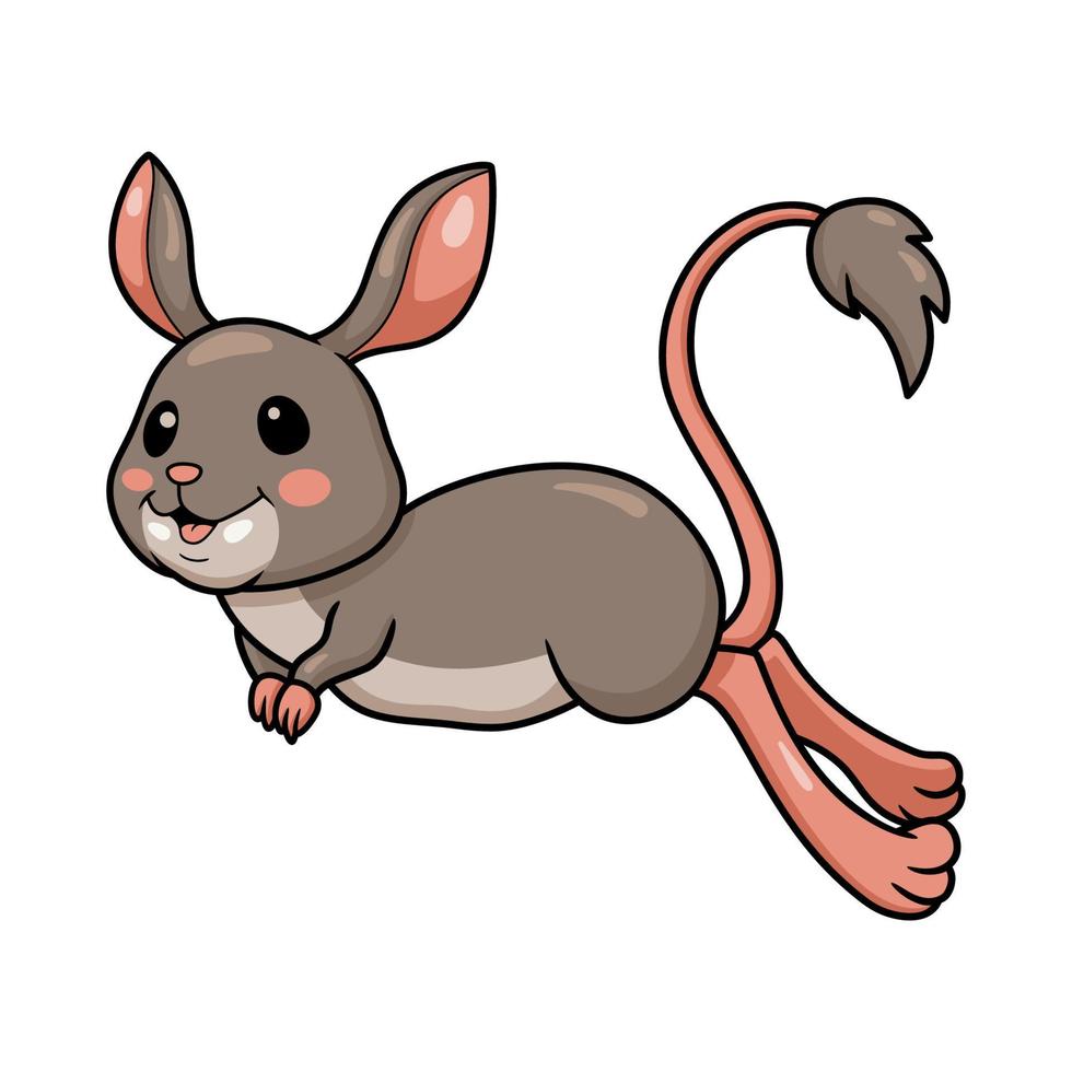 Cute little jerboa cartoon character vector