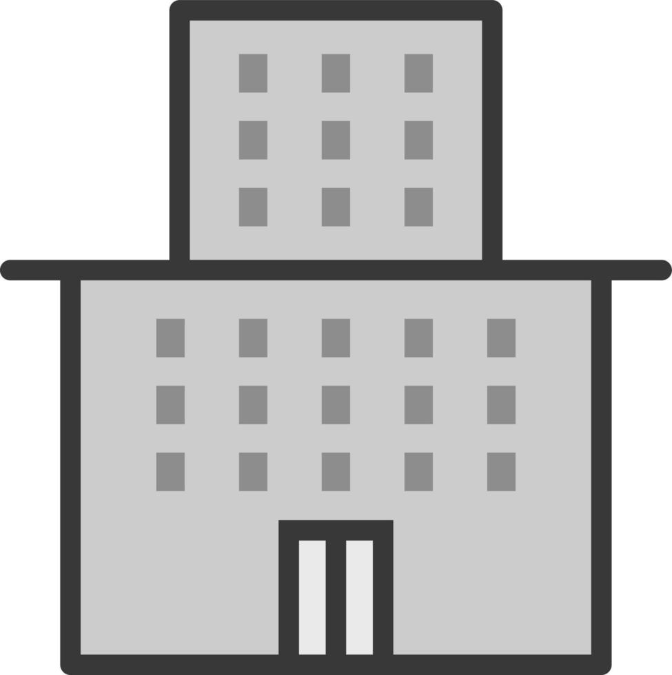 Grey bank building, illustration, on a white background. vector