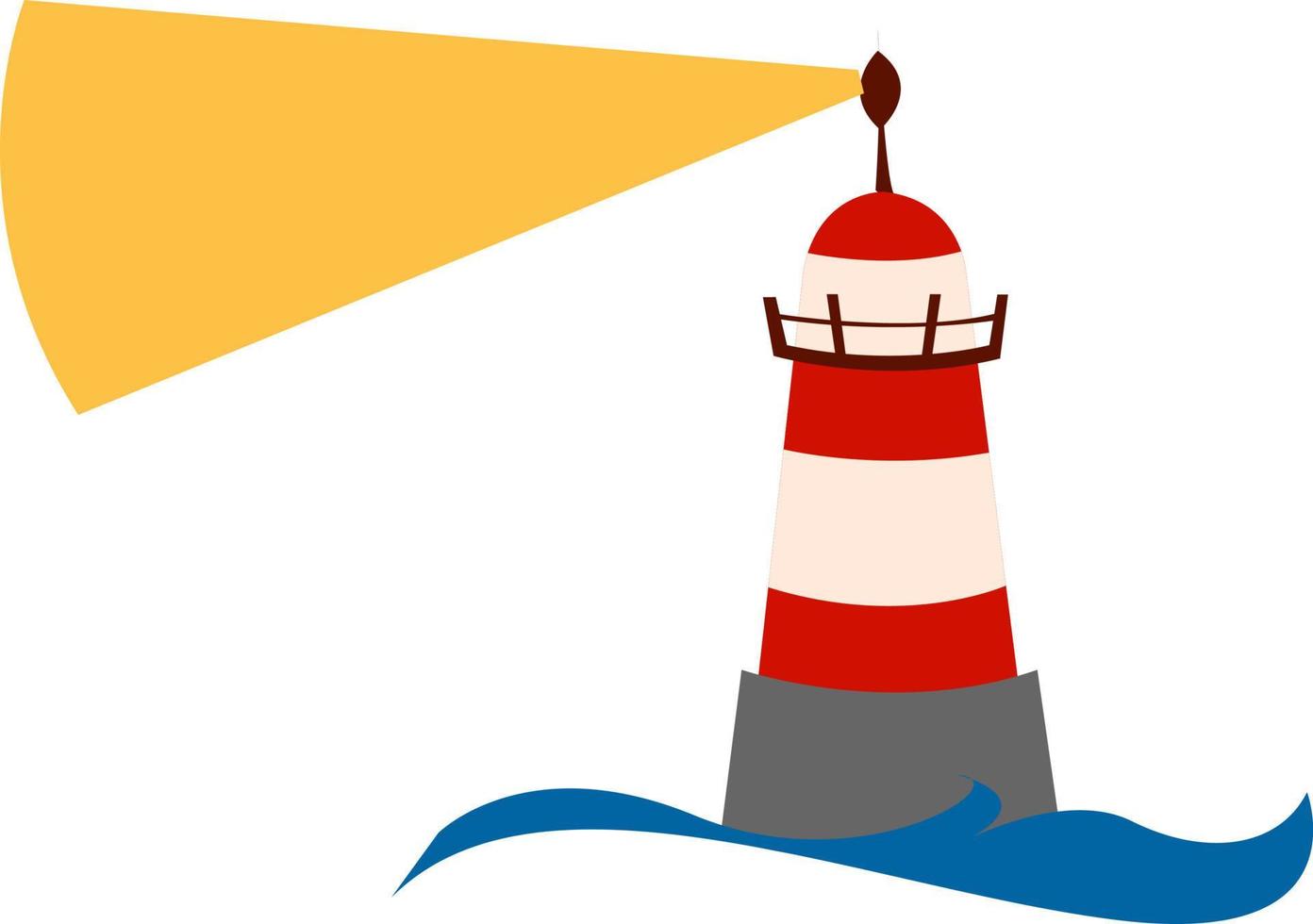 Lighthouse, illustration, vector on white background.