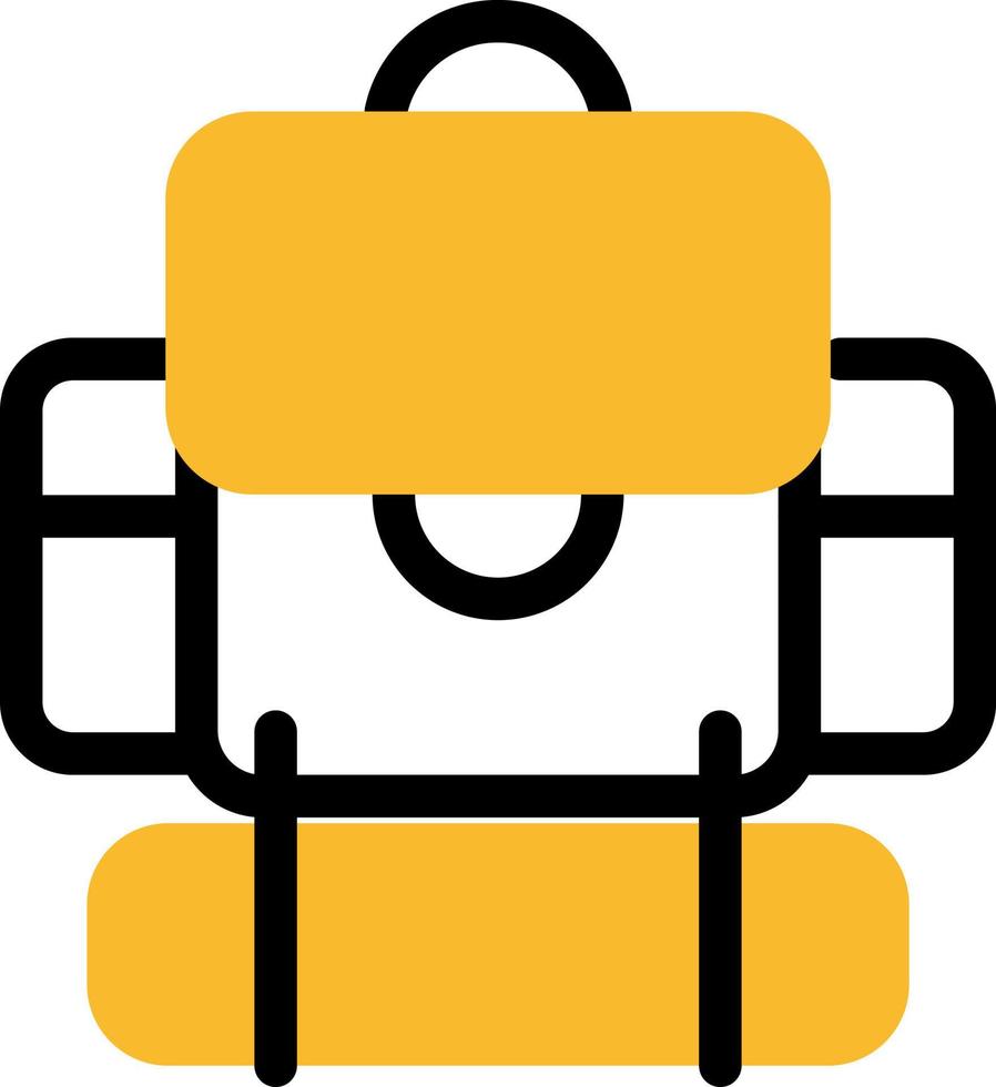 Camping backpack, illustration, vector on a white background.