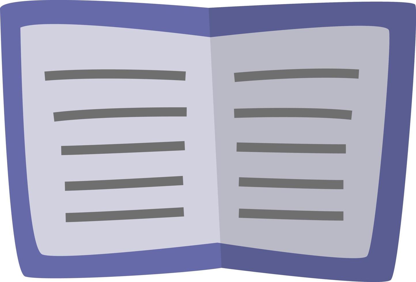 Purple school book, illustration, vector, on a white background. vector