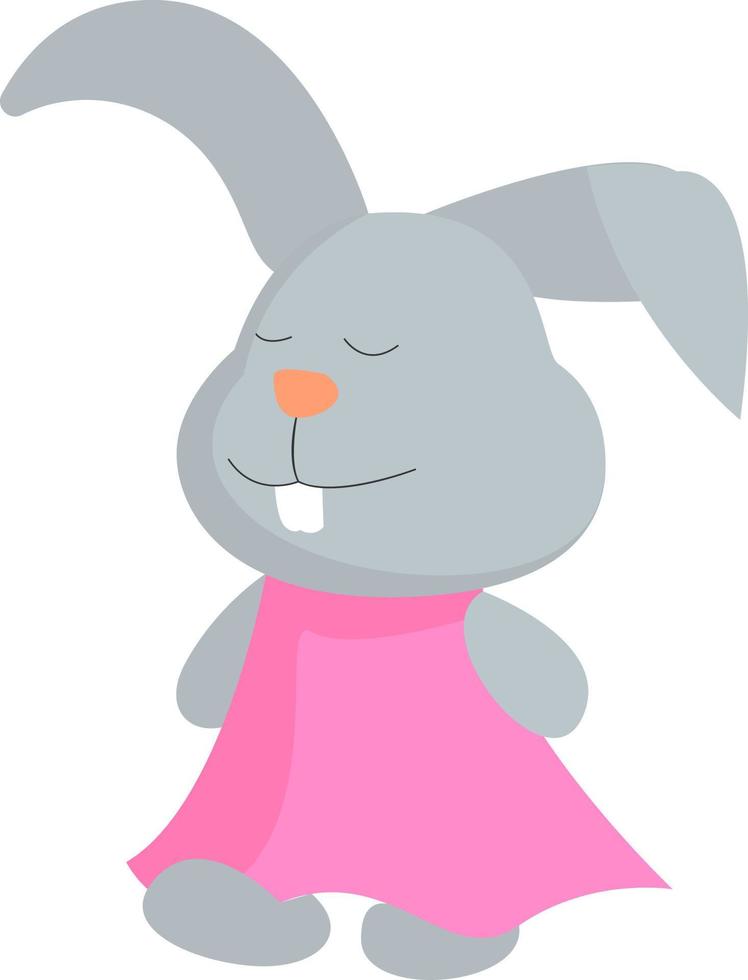 Cute bunny, illustration, vector on white background.
