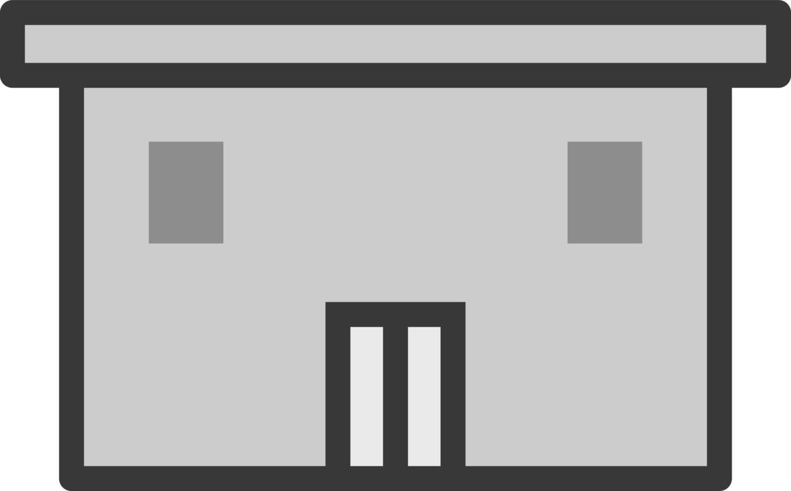 Grey shop building, illustration, on a white background. vector
