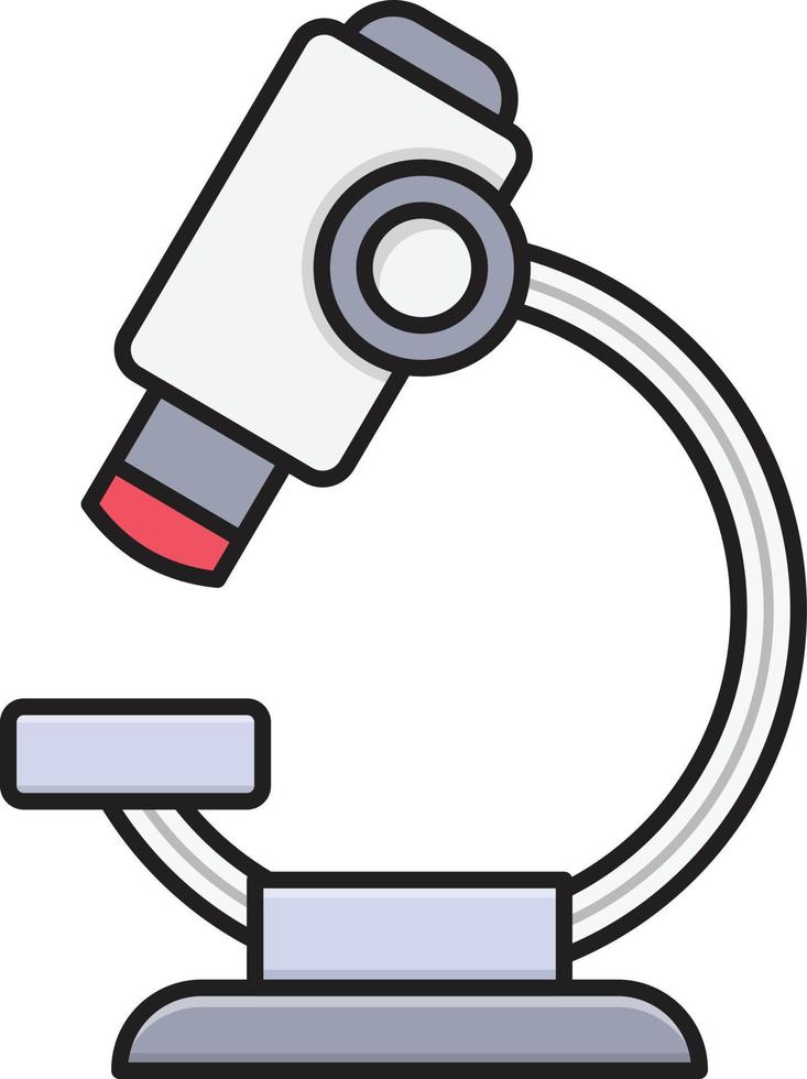 ilustración de vector de microscopio en un fondo. símbolos de calidad premium. iconos vectoriales para concepto y diseño gráfico.