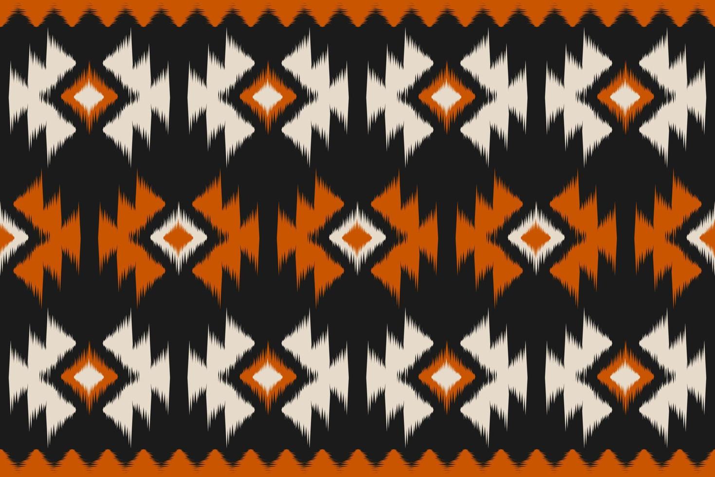 Geometric ethnic ikat seamless pattern in tribal. Carpet ethnic ikat pattern art. Mexican style. vector