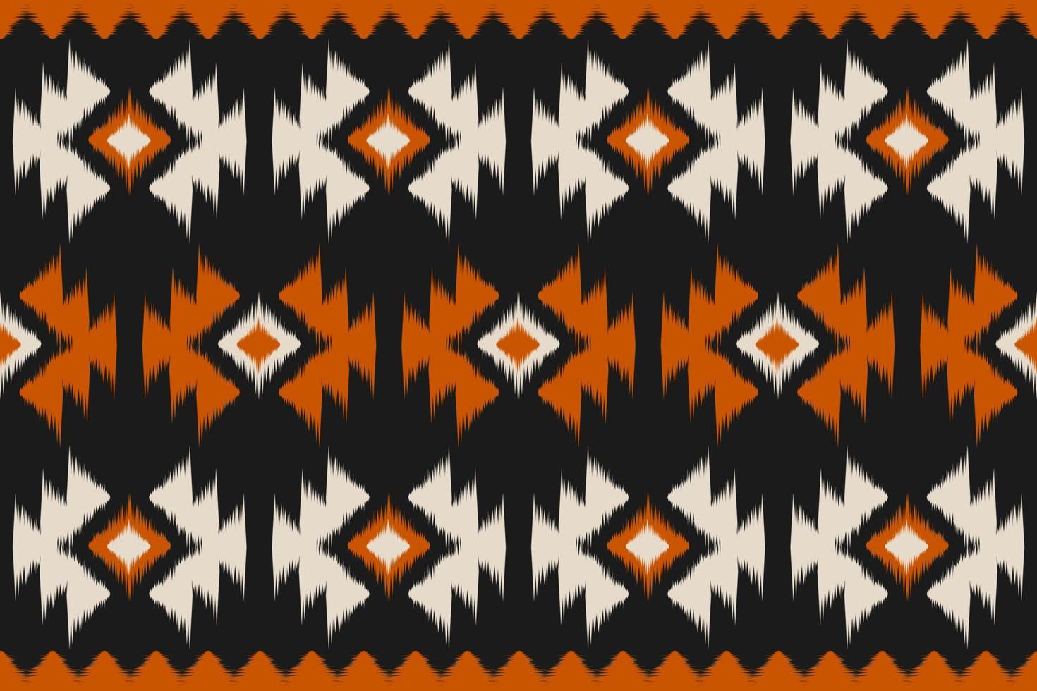 patrón geométrico étnico ikat sin costuras en tribal. alfombra étnica patrón ikat art. estilo mexicano vector