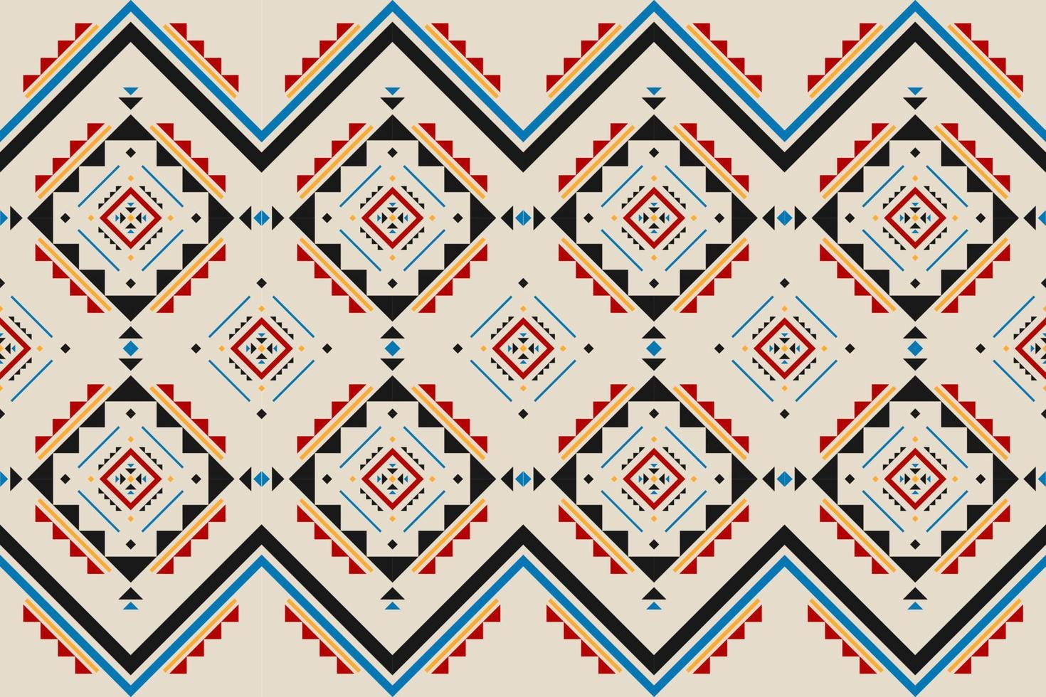 Carpet tribal pattern art. Geometric ethnic seamless pattern traditional. Aztec ethnic ornament print. Mexican style. vector