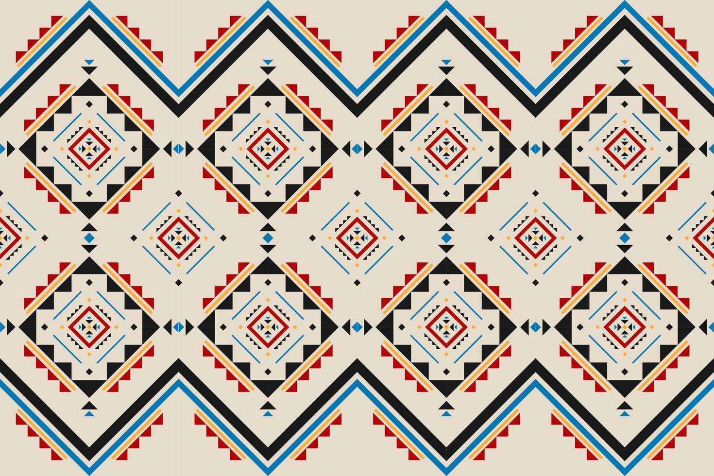 Carpet tribal pattern art. Geometric ethnic seamless pattern traditional. Aztec ethnic ornament print. Mexican style. vector