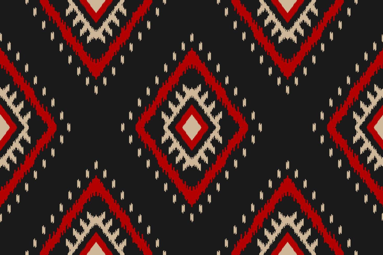 Ethnic ikat seamless pattern in tribal. Aztec geometric ethnic ornament print. Ikat pattern style. vector