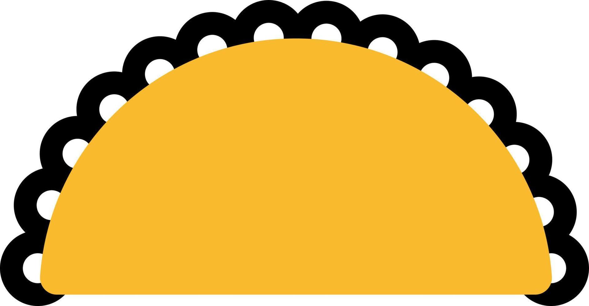Bakery taco, illustration, vector on a white background.