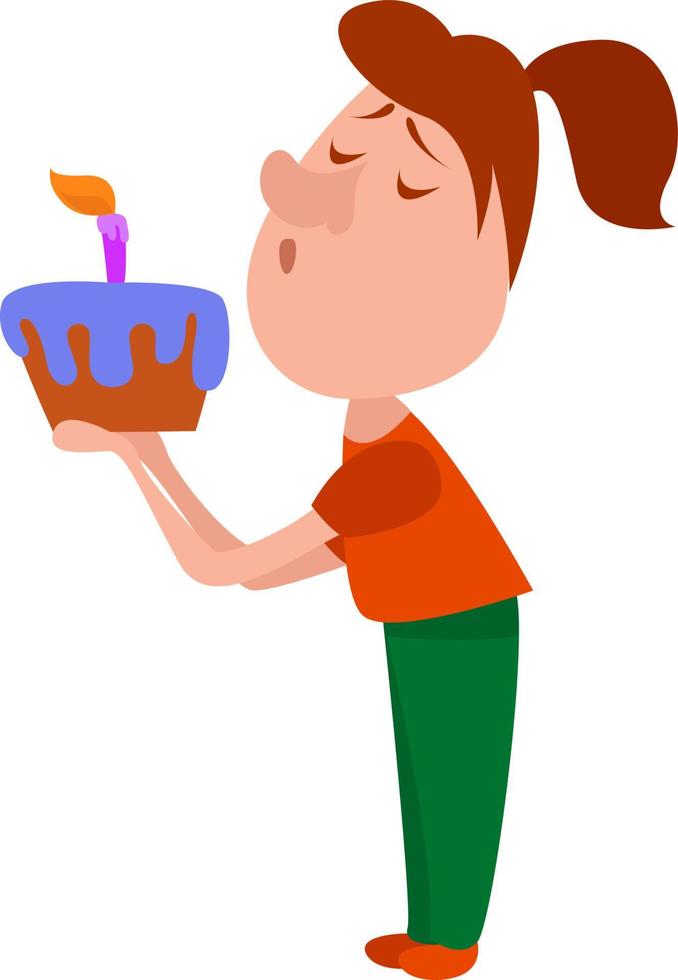 Birthday wish,illustration,vector on white background vector