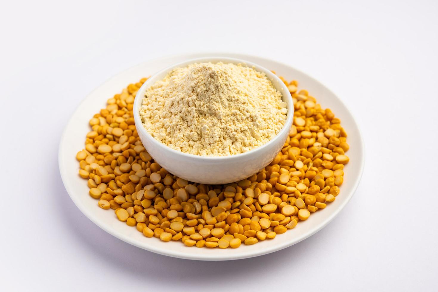 Besan, Gram Flour or chickpea flour is a powder made from ground chickpea known as Bengal gram photo