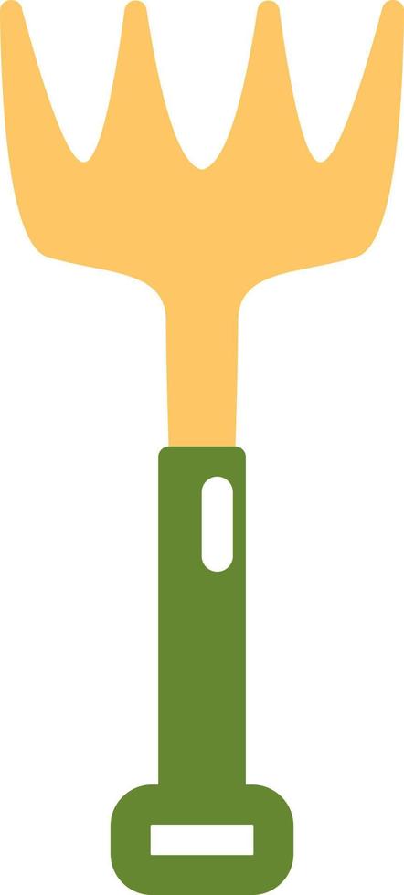 Yellow rake,illustration, vector, on a white background. vector