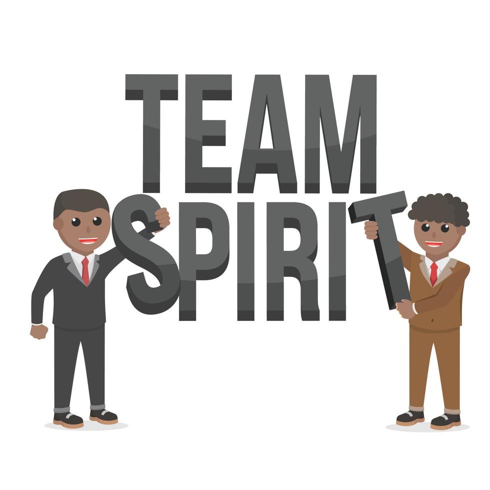 business african team spirit with text with text vector