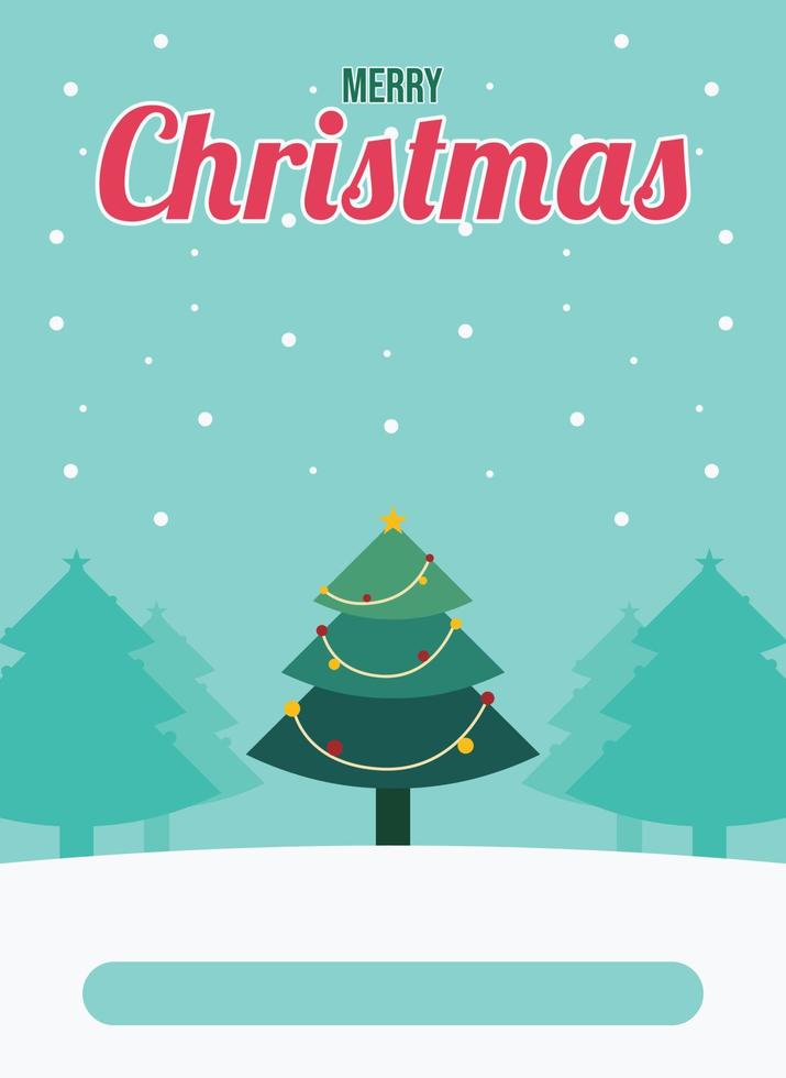 banner de fondo de navidad, cartel con vector de ilustración de árbol de navidad