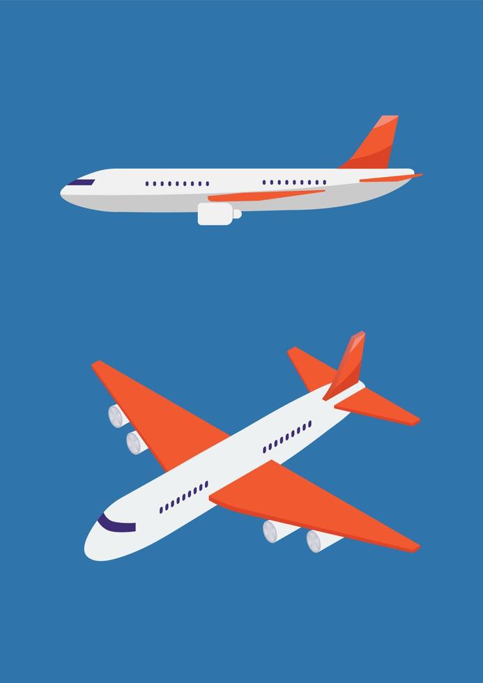 Airplane isometric illustration vector
