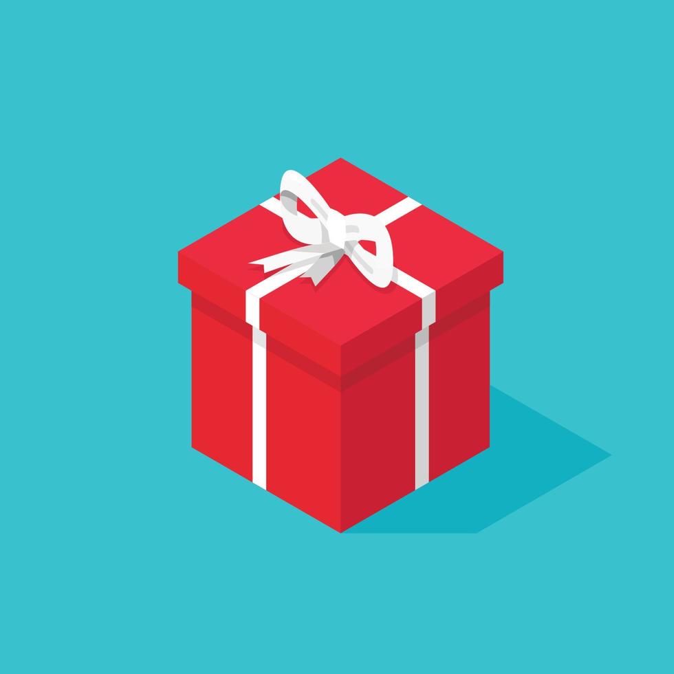 Isometric gift or present box vector