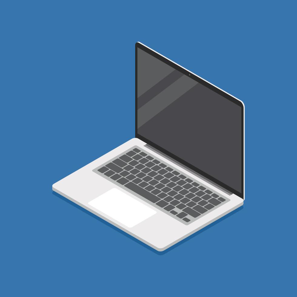 Laptop isometric view vector