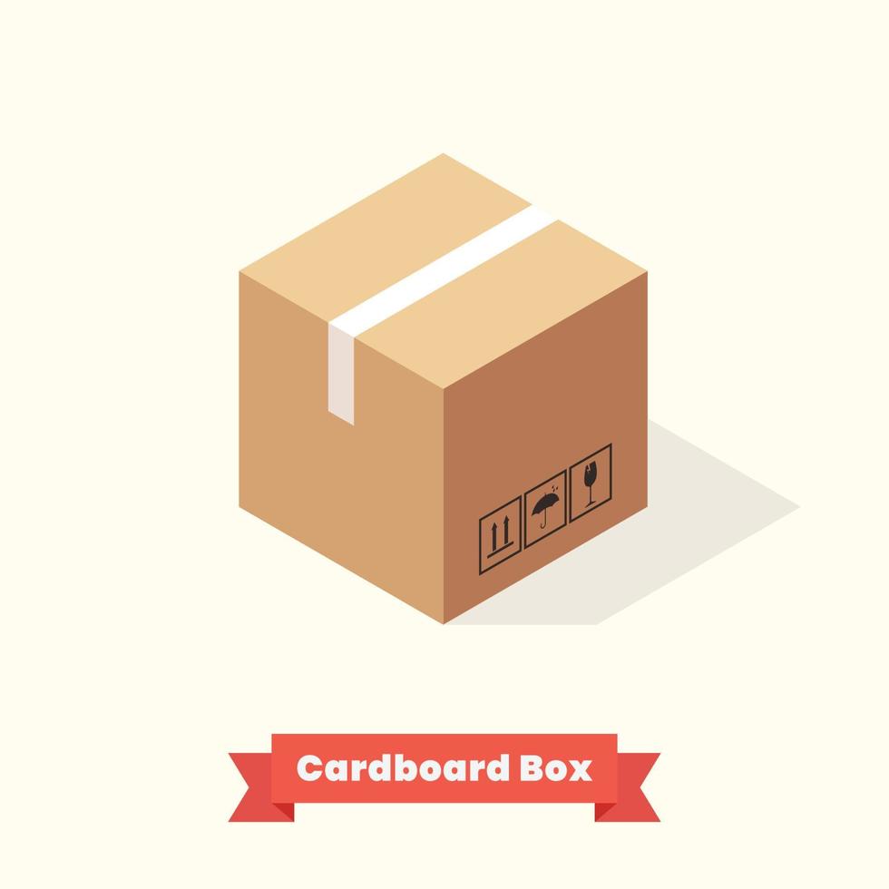 Isometric Cardboard Boxes vector